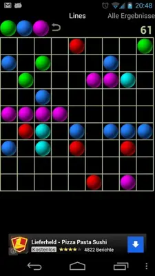 Lines game android App screenshot 2